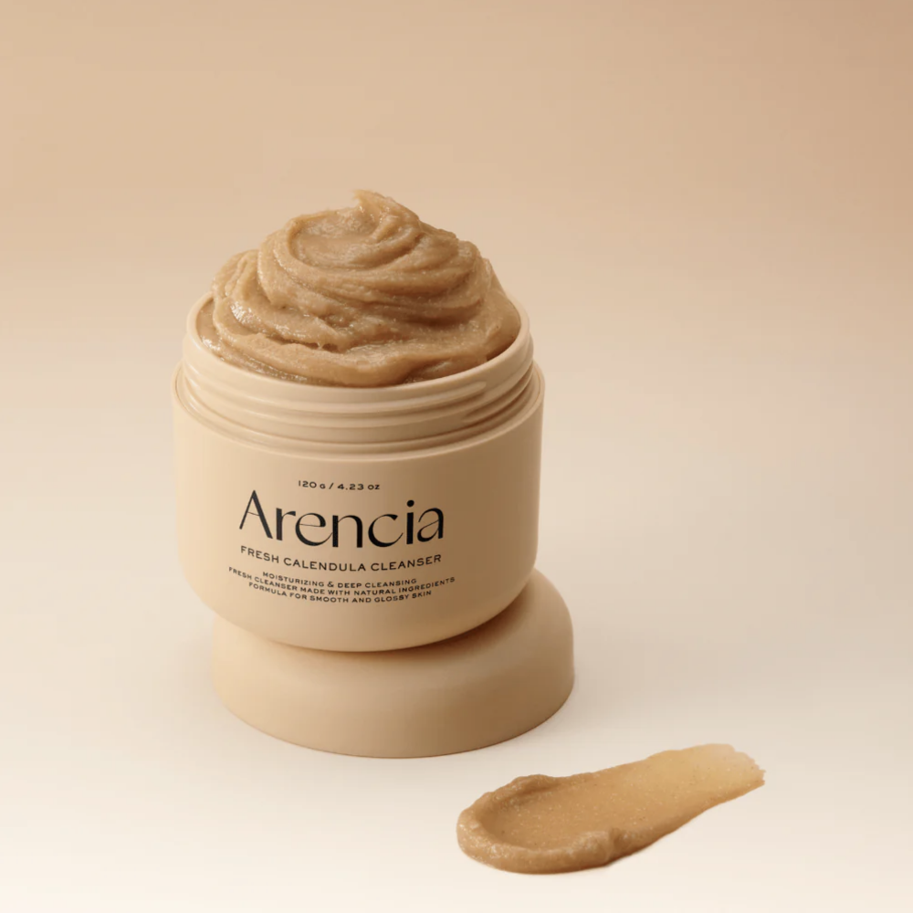  شوینده عمیق و آبرسان موچی برنج و گل همیشه‌بهار Calendula آرنسیا 