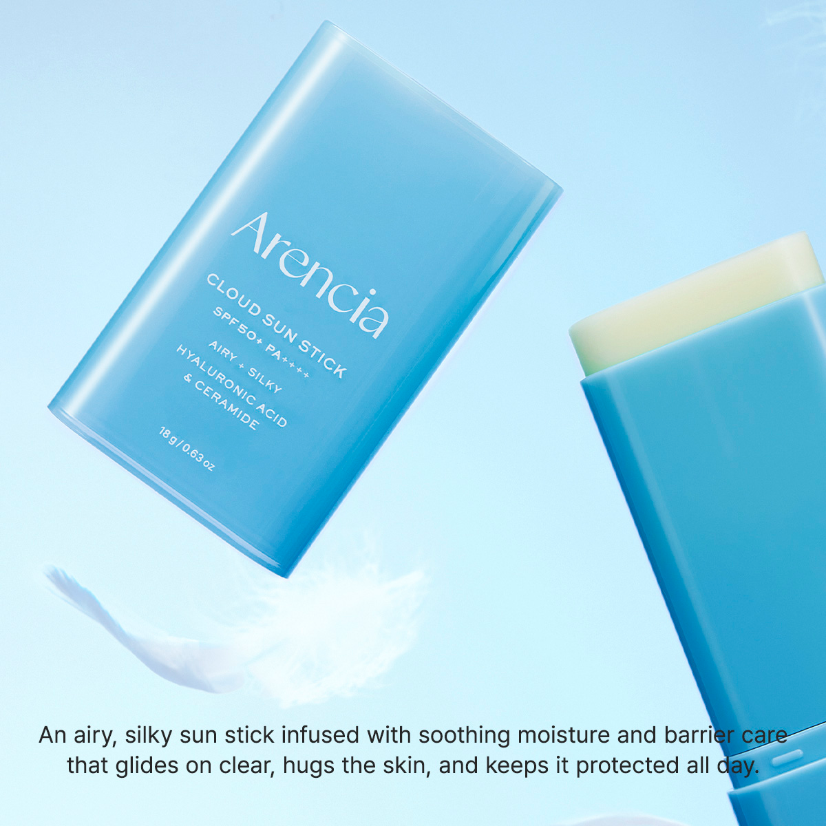   ضدآفتاب استیکی آرنسیا Arencia Cloud Sun Stick Hyaluronic Acid & Ceramide 18g  حجم 18گرم 