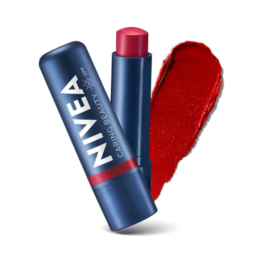  بالم لب 3 در 1 نیوا رنگ قرمز NIVEA Lip Caring Beauty Red 