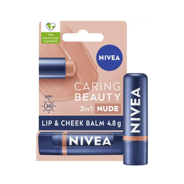 بالم لب و گونه 3 در 1 نیوا NIVEA Caring Beauty Lip & Cheek Balm Nude