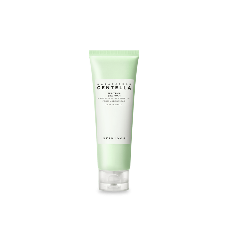 فوم شوینده ضدجوش و لایه بردار چای سبز ماداگاسکار سنتلا SKIN1004 Madagascar Centella Tea Trica BHA Foam