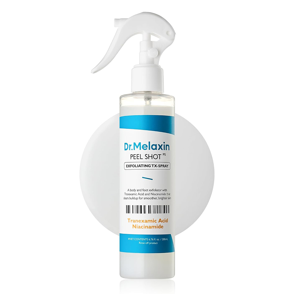  اسپری پیل شات بدن ترانگزامیک اسید دکتر ملاکسین روشن کننده و لایه بردار ملایم Dr.Melaxin Peel Shot Exfoliating TX-Spray 