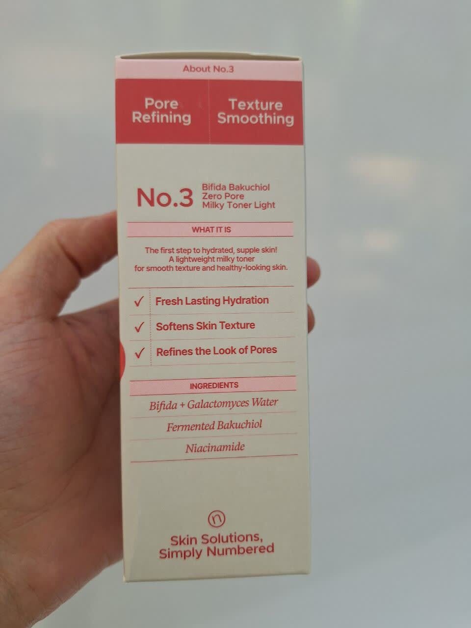 تونر شیری سبک نامبوزین شماره ۳ بیفیدا و باکوچیول (Zero Pore Milky Toner Light)