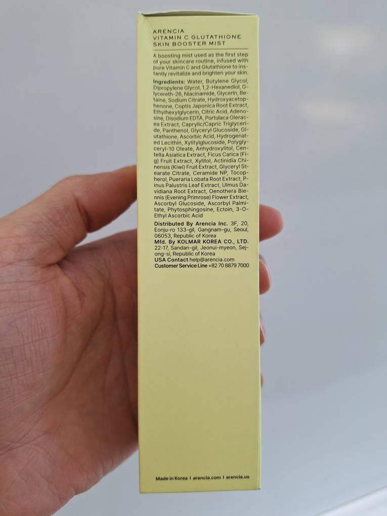  میست بوستر ویتامین سی و گلوتاتیون آرنسیا آبرسان، روشن کننده و تقویت سد دفاعی پوست Arencia Vitamin C Glutathione Skin Boo 