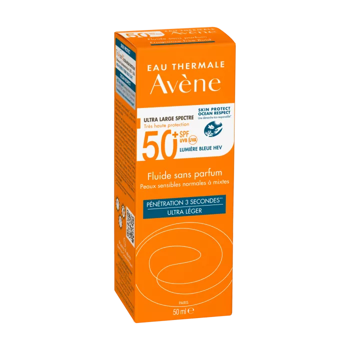 ضدآفتاب بی رنگ اون مناسب پوست نرمال تا مختلط حساس حجم 50 میل Avène Very High Protection Cleanance SPF50+ Sun Cream for n 