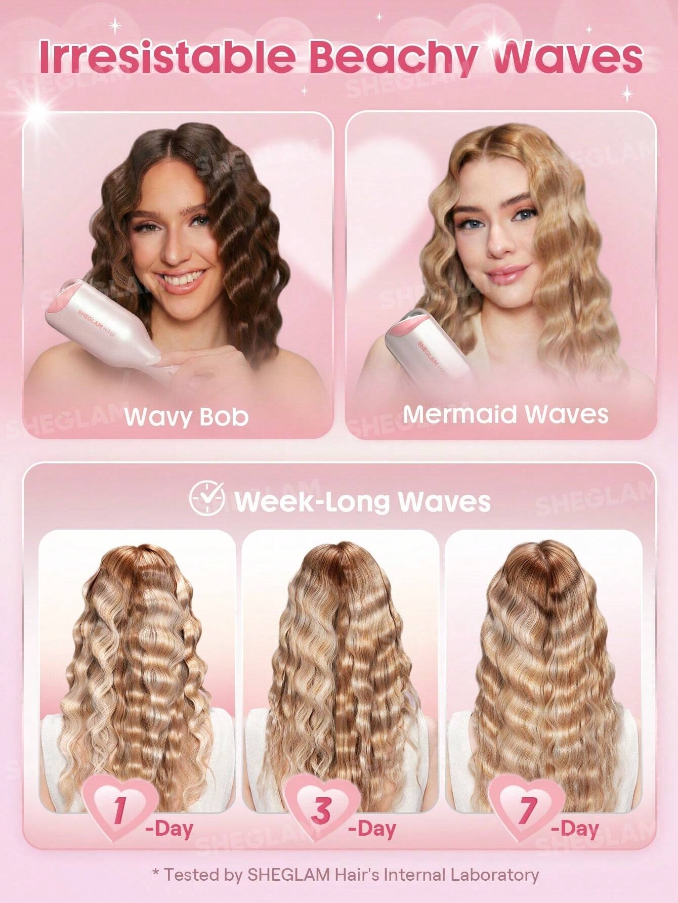  دستگاه ویو مو ساحلی شیگلم سایز 25 Cupid's Charm Beach Babe Hair Waver-25mm UK Plug 