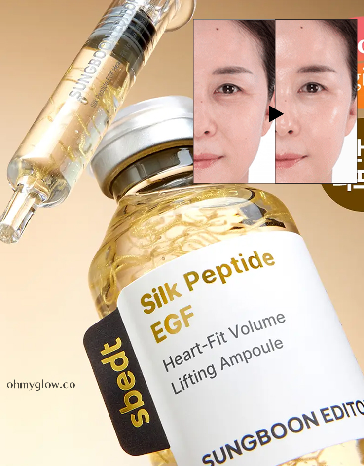  آمپول ضد چروک و حجم دهنده پپتاید ابریشم و EGF سانگ بون ادیتور SUNGBOON EDITOR Silk Peptide EGF Heart Fit Volume Lifting 